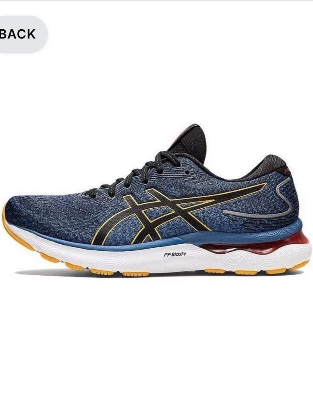 New Asics GEL Nimbus 24 azure blue Amber Men's 11 US 45 EUR 10 UK running shoes